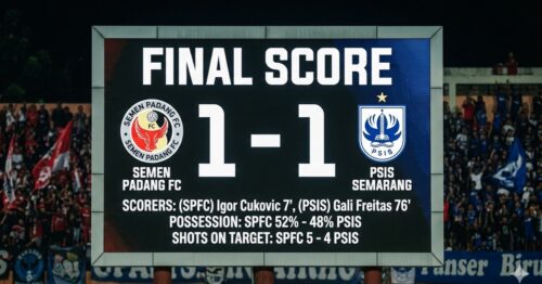 Gol PSIS di Penghujung Laga Buyarkan Kemenangan Semen Padang