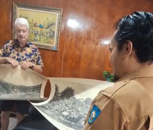 Peneliti Belanda Serahkan 2 Foto Asli Tambang Batubara Sawahlunto Tahun 1912 ke Pemko Sawahlunto